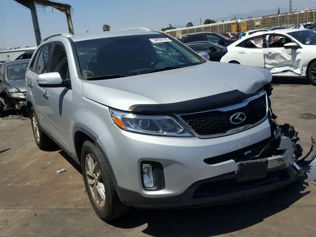 5XYKT3A6XEG465584 - 2014 KIA SORENTO LX SILVER photo 1