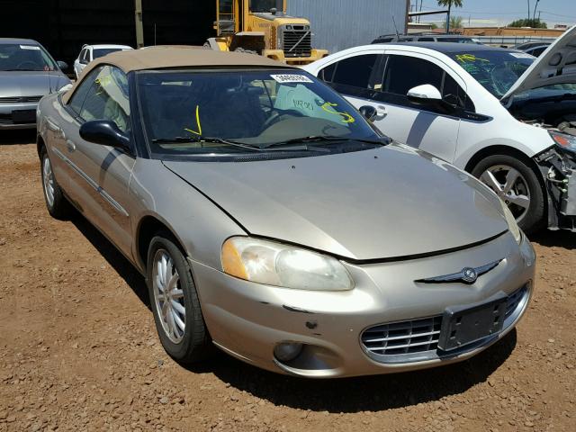 1C3EL55R02N302268 - 2002 CHRYSLER SEBRING LX GOLD photo 1