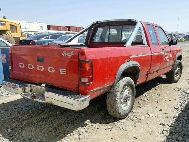 1B7GG23Y3PS264996 - 1993 DODGE DAKOTA RED photo 4