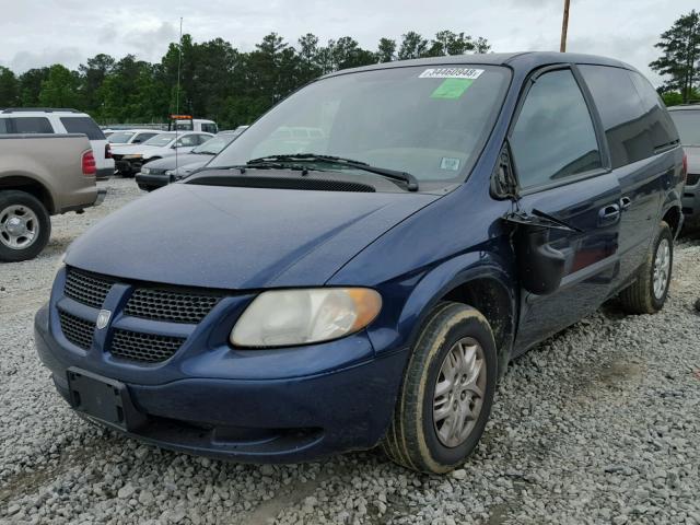 1D4GP45323B176516 - 2003 DODGE CARAVAN SP BLUE photo 2