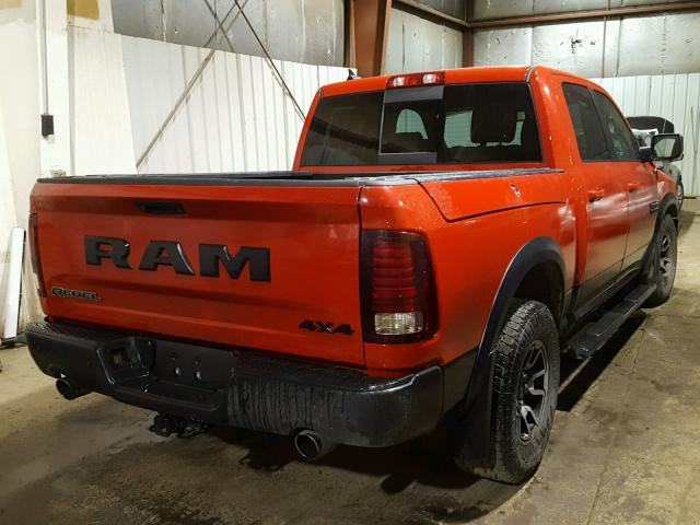 1C6RR7YT2FS751108 - 2015 RAM 1500 REBEL წითელი ფოტო 4