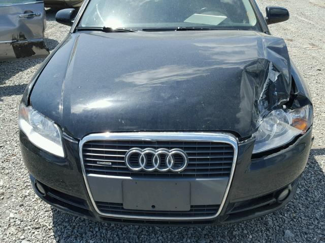 WAUAF78E68A110419 - 2008 AUDI A4 2.0T BLACK photo 7