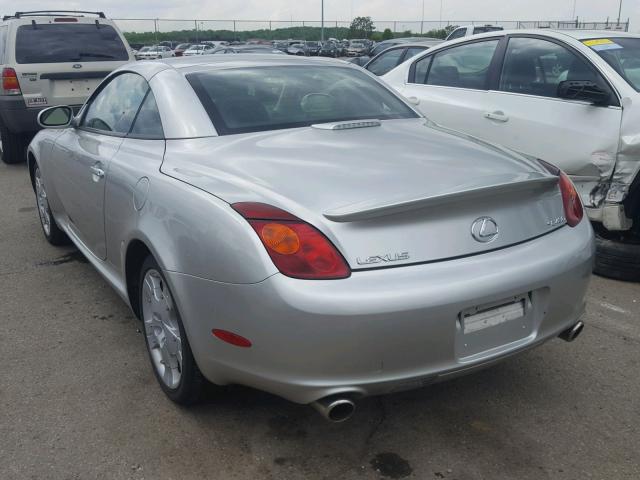 JTHFN48Y950068395 - 2005 LEXUS SC 430 SILVER photo 3