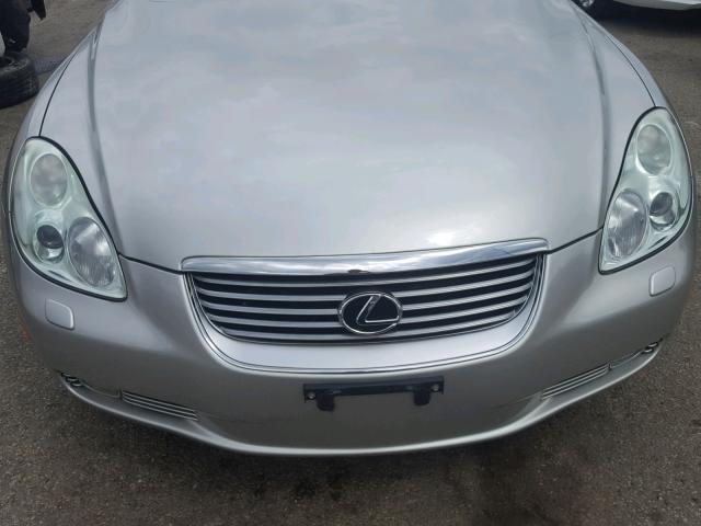 JTHFN48Y950068395 - 2005 LEXUS SC 430 SILVER photo 9