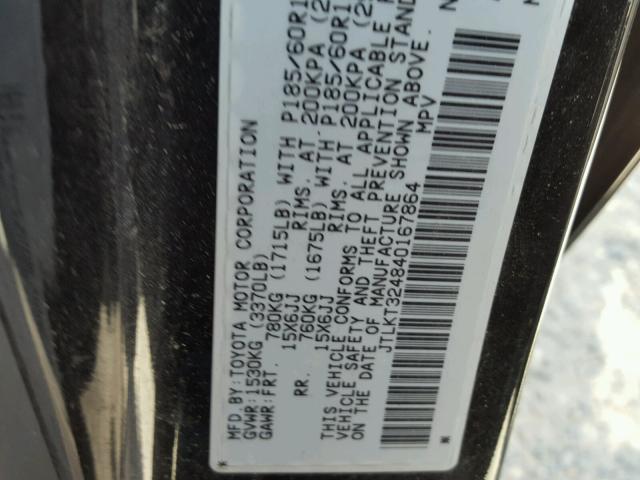 JTLKT324840167864 - 2004 TOYOTA SCION XB Qara foto 10