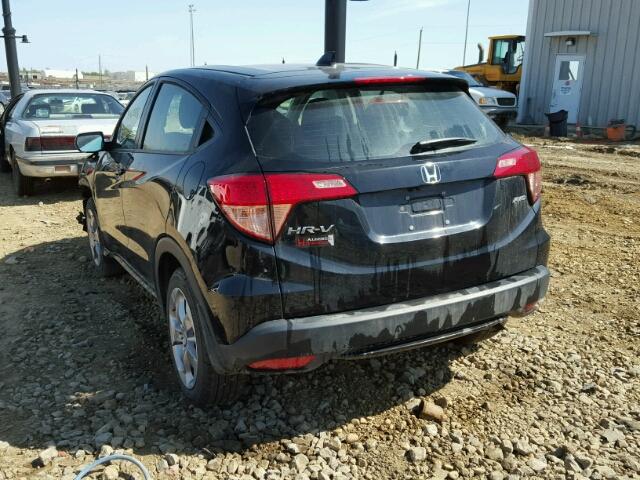 3CZRU6H34HM101686 - 2017 HONDA HR-V LX BLACK photo 3