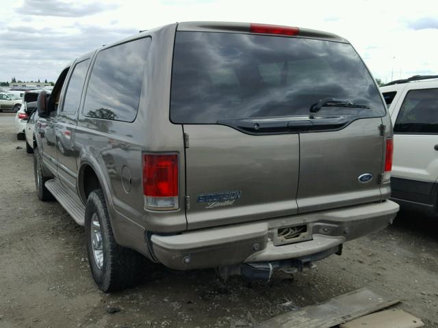 1FMSU43P35ED43923 - 2005 FORD EXCURSION GRAY photo 3