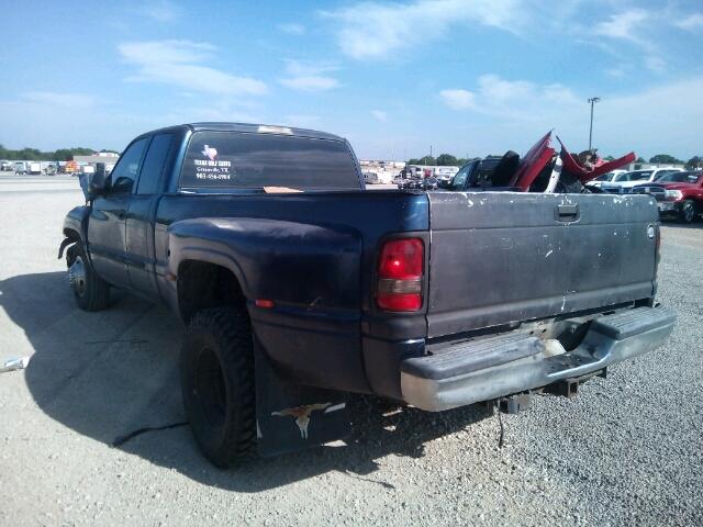 3B7MC336X2M217386 - 2002 DODGE RAM 3500 BLUE photo 3