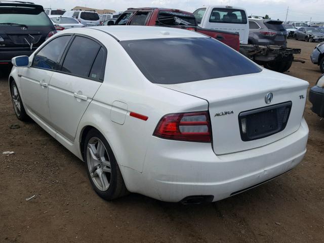 19UUA66297A032848 - 2007 ACURA TL WHITE photo 3