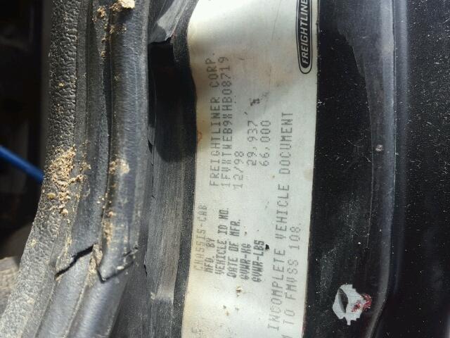 1FVXTWEB9XHB08719 - 1999 FREIGHTLINER MEDIUM CON BLACK photo 10