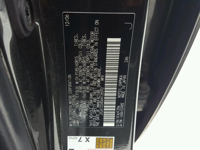 JTLKT324064126592 - 2006 TOYOTA SCION XB Қара фото 10