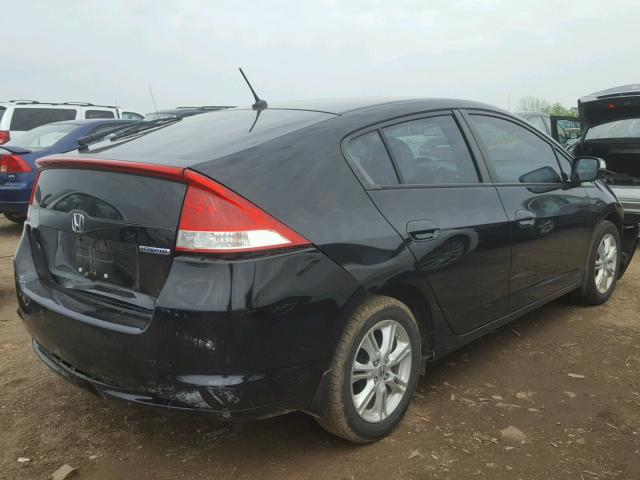 JHMZE2H79AS023657 - 2010 HONDA INSIGHT EX BLACK photo 4