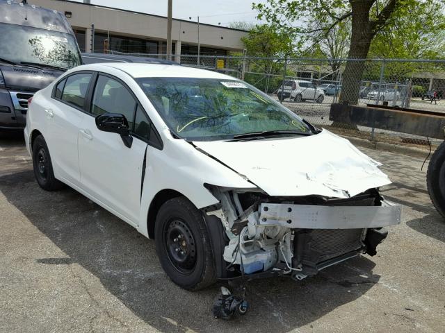 19XFB2F57FE054396 - 2015 HONDA CIVIC LX WHITE photo 1