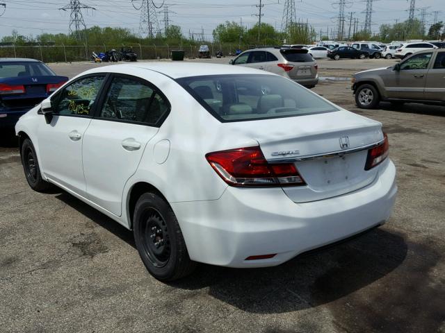 19XFB2F57FE054396 - 2015 HONDA CIVIC LX WHITE photo 3