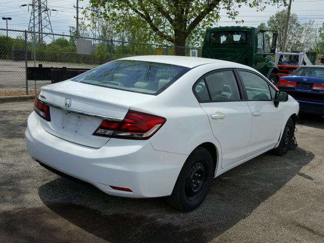 19XFB2F57FE054396 - 2015 HONDA CIVIC LX WHITE photo 4