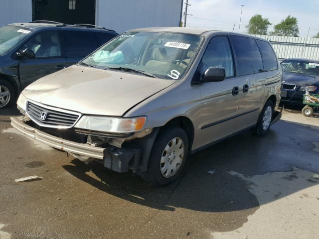 2HKRL1852YH565238 - 2000 HONDA ODYSSEY LX GOLD photo 2