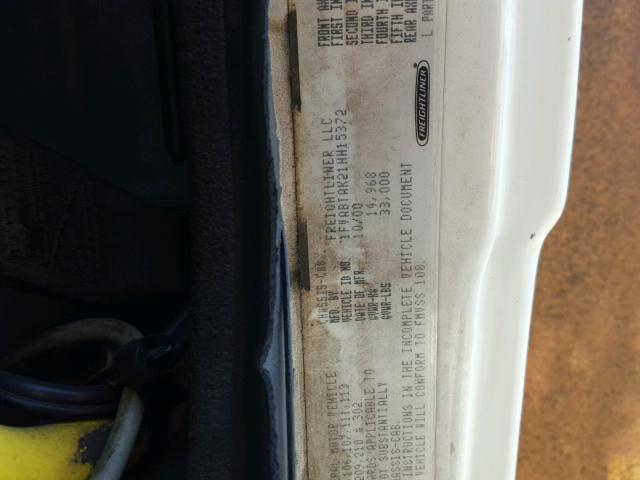 1FVABTAK21HH15372 - 2001 FREIGHTLINER MEDIUM CON WHITE photo 10