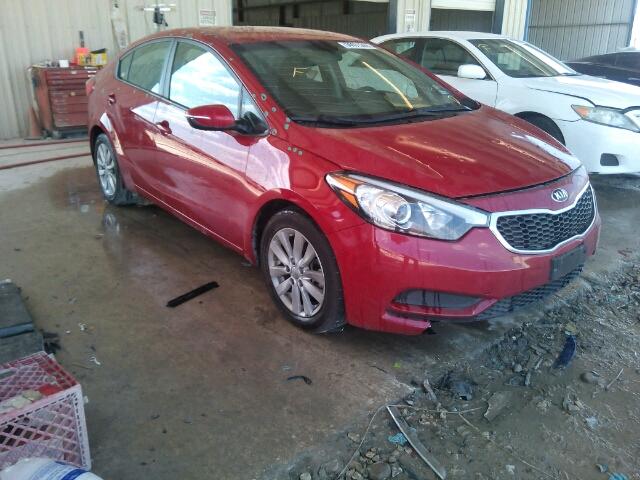 KNAFX4A63F5366950 - 2015 KIA FORTE LX RED photo 1