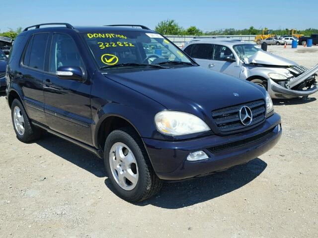 4JGAB54E12A322852 - 2002 MERCEDES-BENZ ML 320 BLUE photo 1