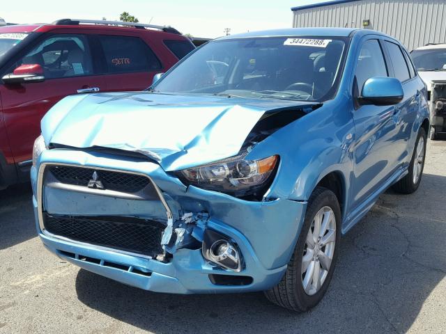 JA4AP4AU8CZ011315 - 2012 MITSUBISHI OUTLANDER TURQUOISE photo 2