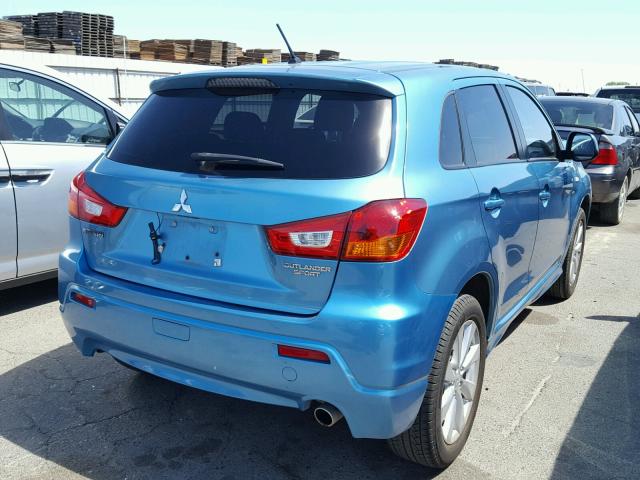 JA4AP4AU8CZ011315 - 2012 MITSUBISHI OUTLANDER TURQUOISE photo 4