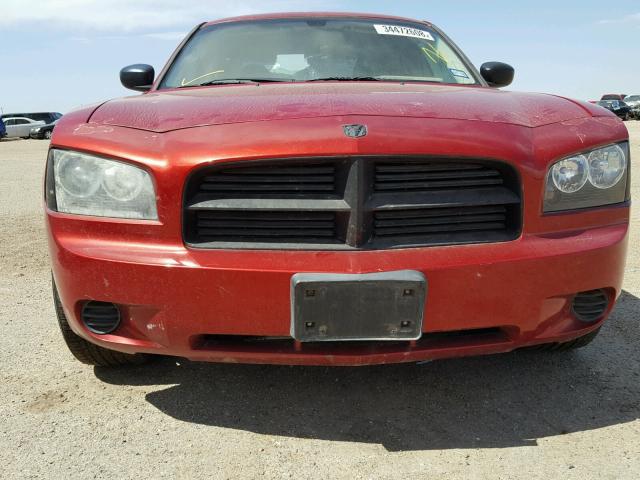 2B3KA43G68H196914 - 2008 DODGE CHARGER RED photo 9