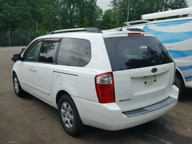 KNDMB233196318393 - 2009 KIA SEDONA EX WHITE photo 3