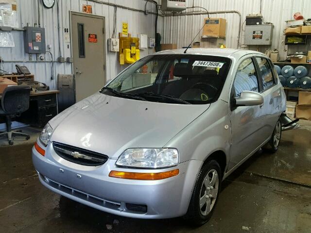 KL1TD66678B100197 - 2008 CHEVROLET AVEO BASE Күміс фото 2