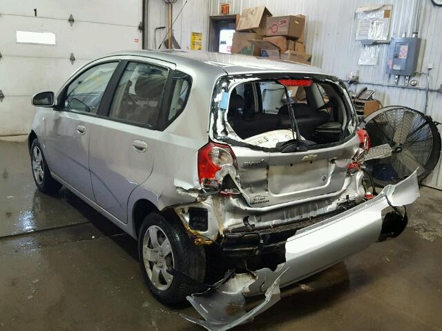 KL1TD66678B100197 - 2008 CHEVROLET AVEO BASE Күміс фото 3