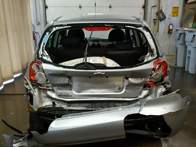 KL1TD66678B100197 - 2008 CHEVROLET AVEO BASE Күміс фото 9