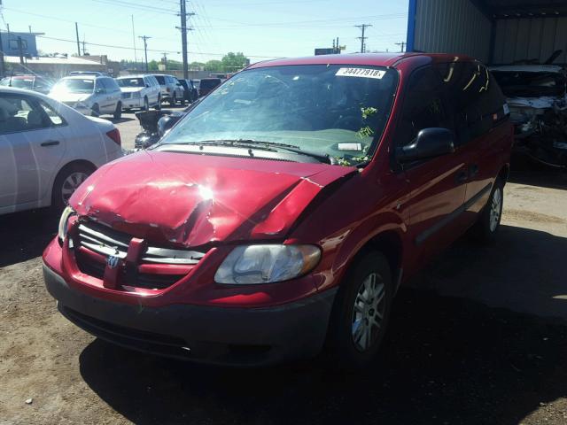 1D4GP25R36B737576 - 2006 DODGE CARAVAN SE MAROON photo 2