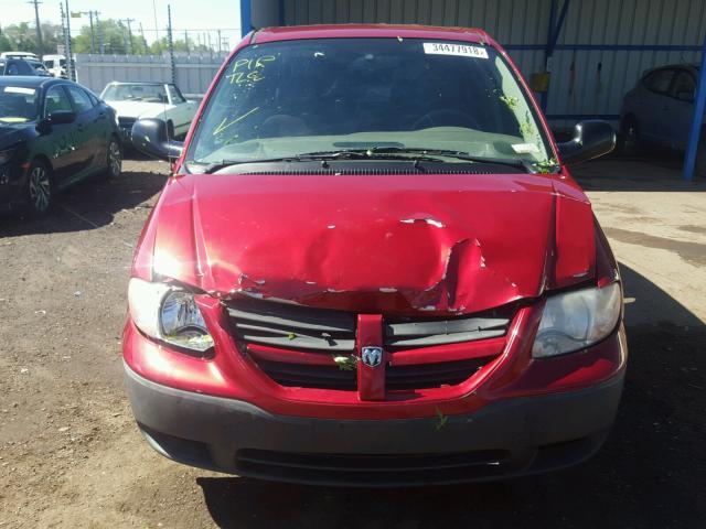 1D4GP25R36B737576 - 2006 DODGE CARAVAN SE MAROON photo 9