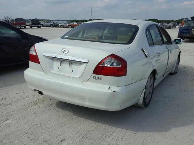 JNKBF01A03M100285 - 2003 INFINITI Q45 WHITE photo 4