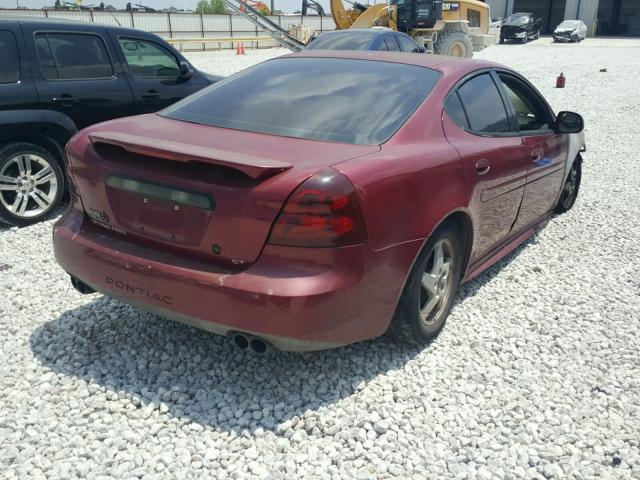 2G2WP522641140750 - 2004 PONTIAC GRAND PRIX RED photo 4