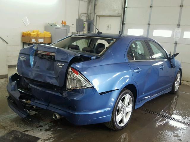 3FAHP0DC2AR257932 - 2010 FORD FUSION SPO BLUE photo 4