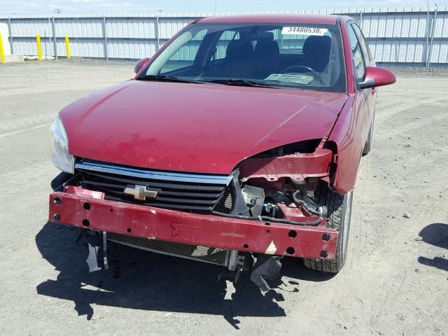 1G1ZT58F47F264133 - 2007 CHEVROLET MALIBU LT RED photo 9