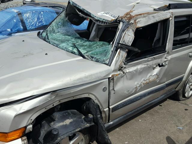 1J8HG48P87C633807 - 2007 JEEP COMMANDER SILVER photo 9