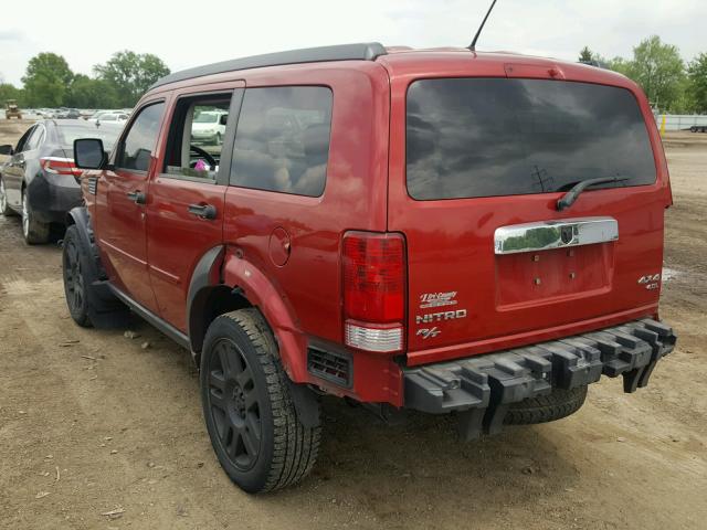 1D8GU58687W607443 - 2007 DODGE NITRO R/T RED photo 3