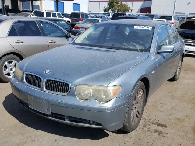 WBAGL63422DP52962 - 2002 BMW 745 I GREEN photo 2