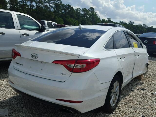 5NPE24AA5FH144198 - 2015 HYUNDAI SONATA ECO WHITE photo 4