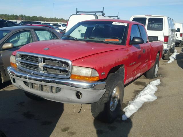 1B7GG23X4VS263182 - 1997 DODGE DAKOTA RED photo 2