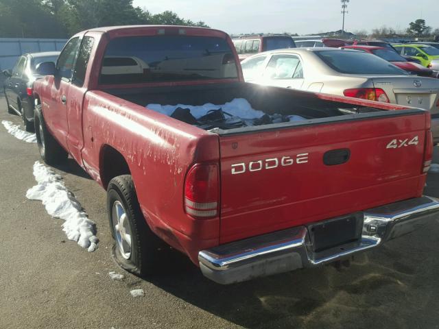 1B7GG23X4VS263182 - 1997 DODGE DAKOTA RED photo 3