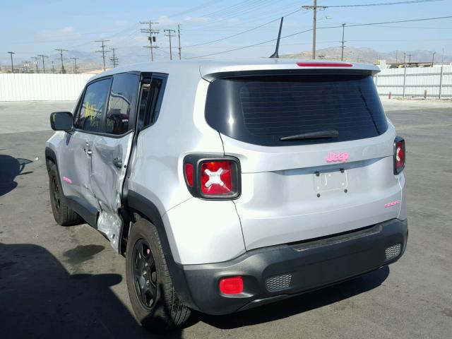 ZACCJAAT9FPB91932 - 2015 JEEP RENEGADE S ნაცრისფერი ფოტო 3