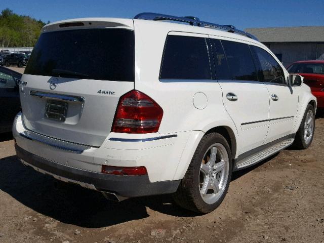 4JGBF86E29A527257 - 2009 MERCEDES-BENZ GL 550 4MA WHITE photo 4