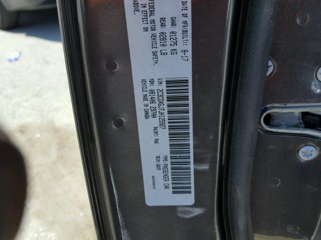 2C3CDXGJ7JH125927 - 2018 DODGE CHARGER R/ GRAY photo 10