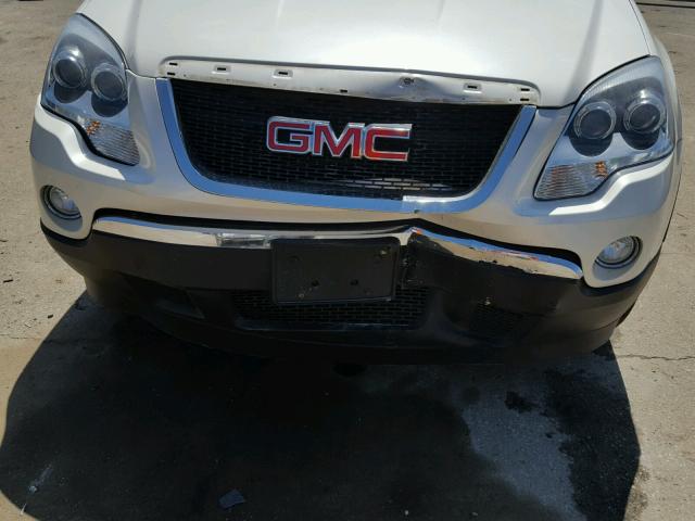 1GKER33738J190621 - 2008 GMC ACADIA SLT თეთრი ფოტო 9