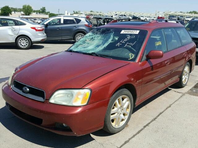 4S3BH625746304698 - 2004 SUBARU LEGACY RED photo 2