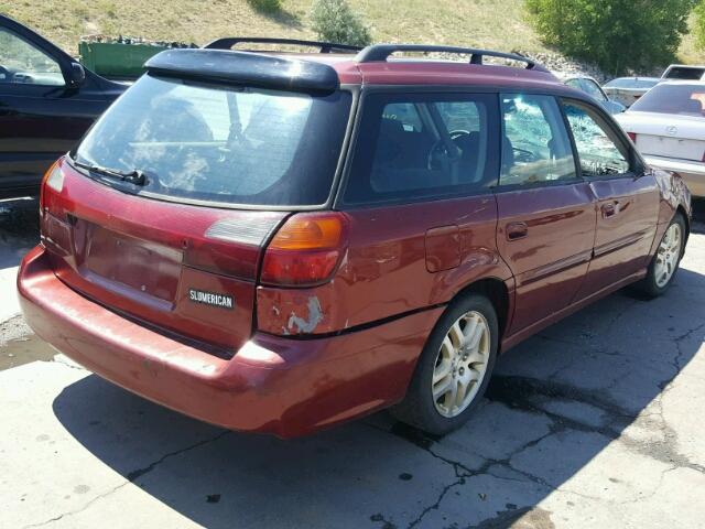 4S3BH625746304698 - 2004 SUBARU LEGACY RED photo 4