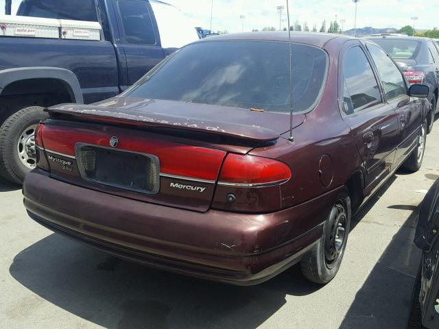 1MEFM66L7YK600676 - 2000 MERCURY MYSTIQUE L BURGUNDY photo 4