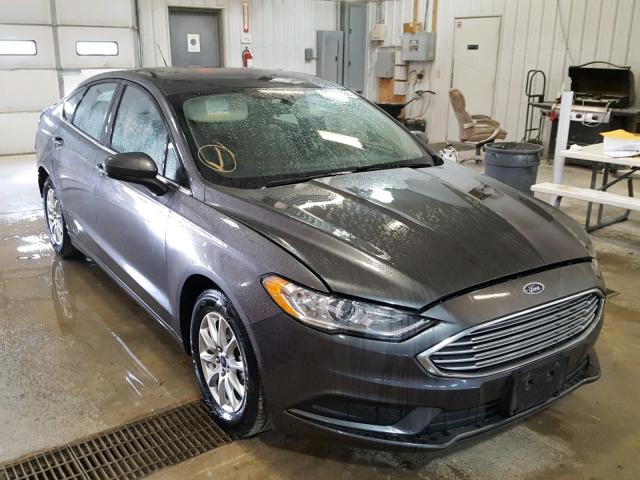 3FA6P0G78HR326445 - 2017 FORD FUSION S CHARCOAL photo 1